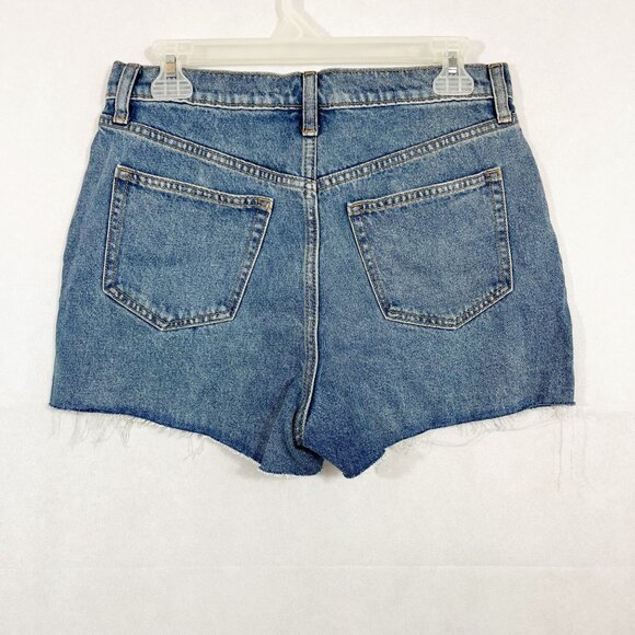 NEW Victorias Secret PINK 29 Medium Wash Denim High Rise Jean Shorts Cut Off - Picture 3 of 8